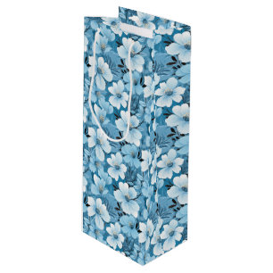 Blue Floral Gift Bag