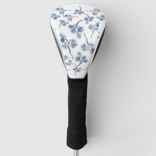 Blue Floral Golf Head Cover