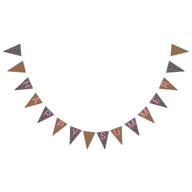 Blue Floral Happy Summer Banner (All)