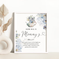 Blue Floral how big is mummy's belly game poster