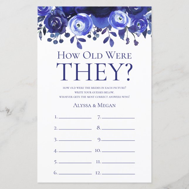 Blue Floral How Old Were They LGBTQ (Front)