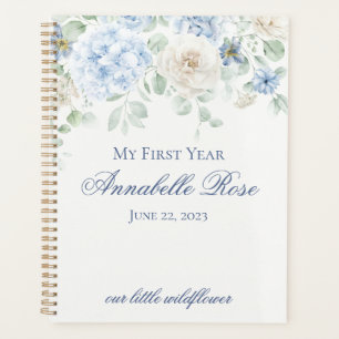 Blue Floral Hydrangea Botanical My First Year Planner