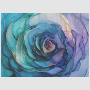 Blue Floral in Alcohol Ink Series Design #31 Tissue Paper
