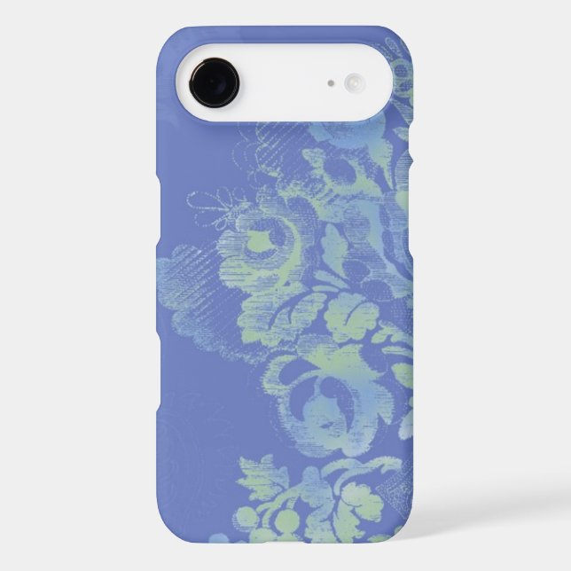 Blue Floral iPhone 4/4S Case (Back)