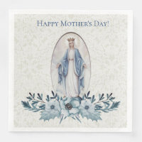 Blue Floral | Lady of Grace | Virgin Mary | Lace