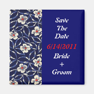 Blue Floral Magnet