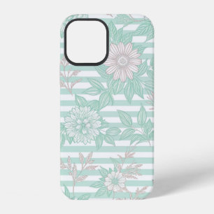 Blue Floral Minimalist iPhone 12 Case