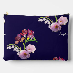 Blue Floral Mother's Day  Accessory Pouch
