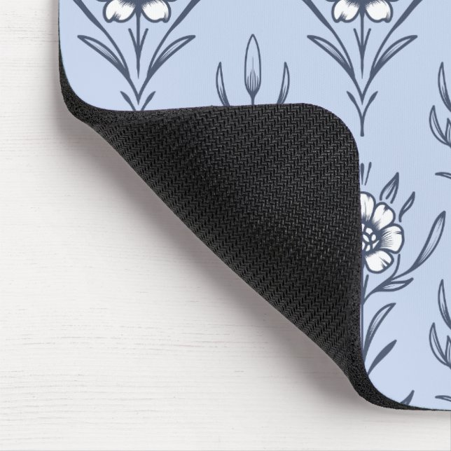 Blue floral mouse mat (Corner)