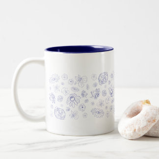 Blue Floral Mug 