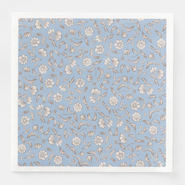 Blue floral napkin (Front)