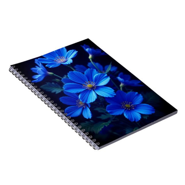 Blue Floral Notebook - Beauty for Your Ideas (Right Side)