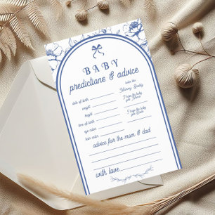 Blue Floral Ornament Vintage Baby Shower Game Flyer