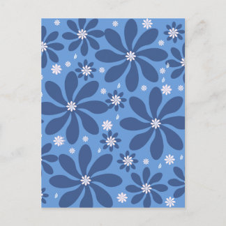 Blue Floral Pattern coasters – Stylish Desk Acces Invitation Postcard