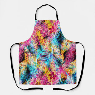 Blue Floral Pattern - Edelweiss Flower Geometric A Apron