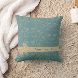 Blue Floral Pattern Personalised Cushion