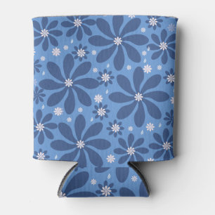 Blue Floral Pattern – Stylish Acces Can Cooler