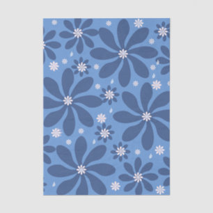 Blue Floral Pattern – Stylish Acces Wash Cloth Tissue Paper