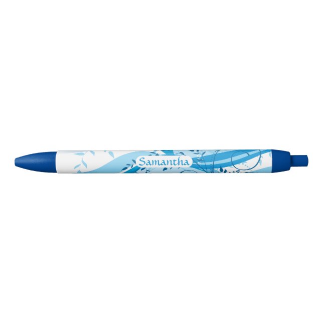 Blue Floral Pen (Front)