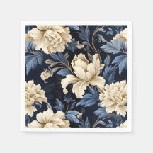 Blue Floral Peony
