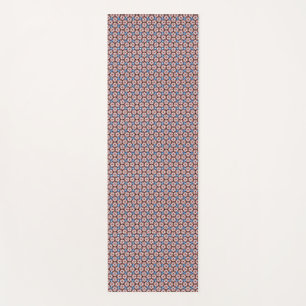 Blue Floral Pink and Brown Yoga Mat