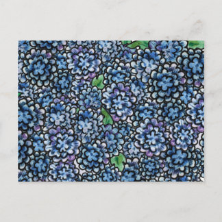 Blue Floral Postcard