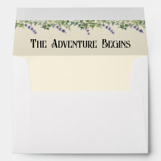 Blue Floral RPG Inspired Envelope