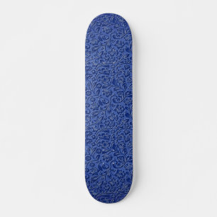 Blue Floral Skateboard