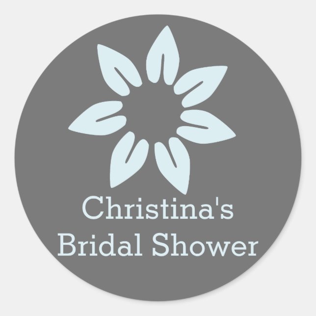 Blue Floral Sticker (Front)