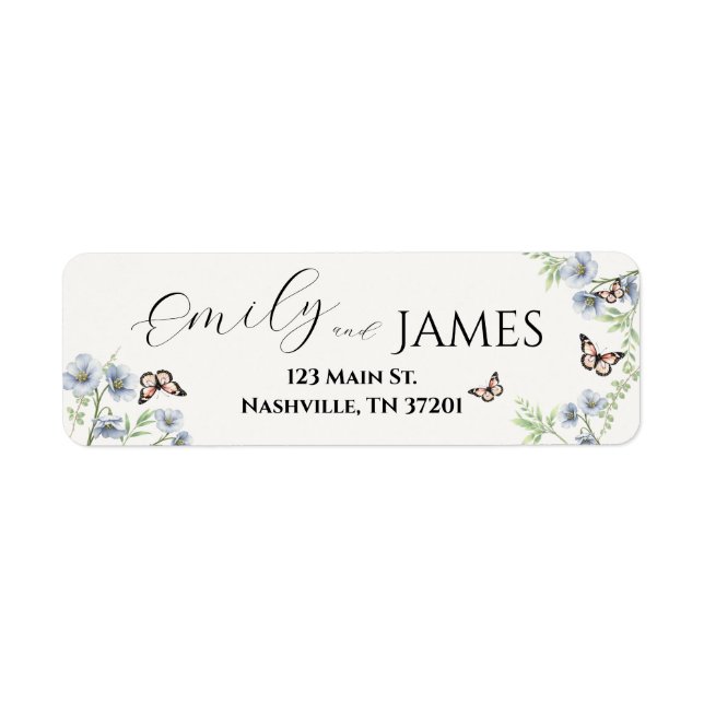 Blue Floral Suite Return Label (Front)