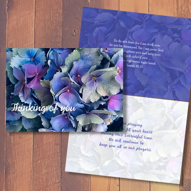 Blue Floral Sympathy Scripture Card (Creator Uploaded)
