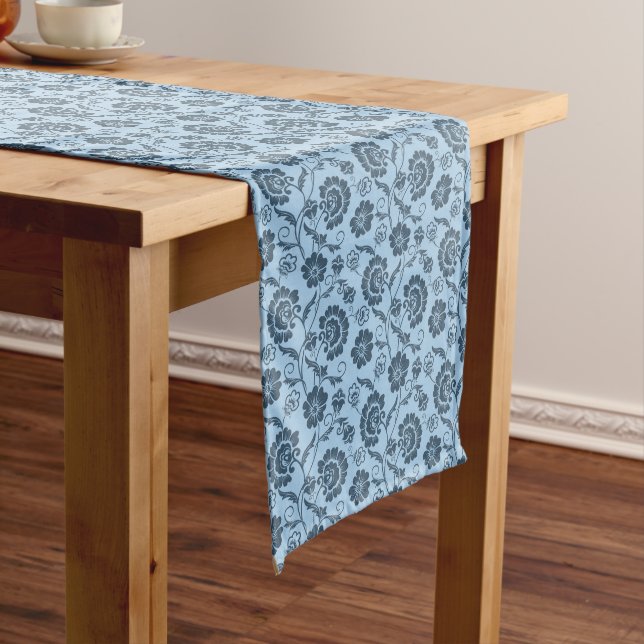 Blue Floral Table Runner (In Situ)
