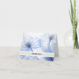 Blue Floral Thank You Card Customisable