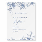 Blue Floral The Night Before Rehearsal Dinner