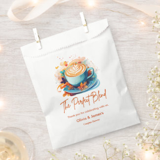 Blue Floral The Perfect Blend Couples Shower Favour Bags