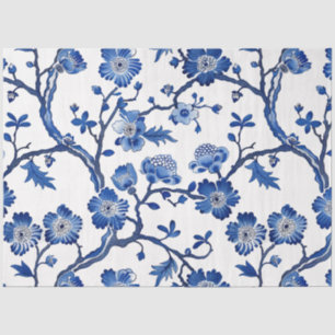 Blue Floral Tissue Paper