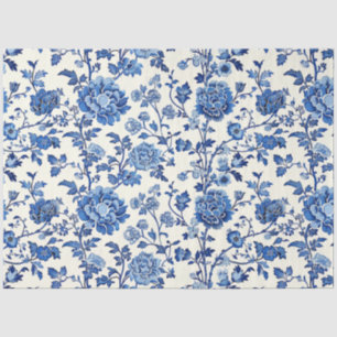 Blue Floral Tissue Paper