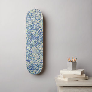 BLUE FLORAL VINTAGE  SKATEBOARD
