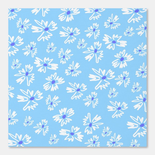 BLUE FLORAL VINTAGE Wallpaper (Front)