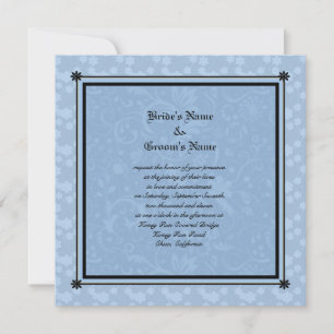 Blue Floral Wedding Invitations by Molly Harrison