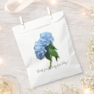 Blue Floral Wedding Thank You Message Favour Bags