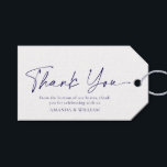 Blue Floral Wedding Thank You Tag<br><div class="desc">Enhance your wedding favours with this Blue Floral Wedding Thank You Tag. Featuring an elegant watercolor floral design in soft blue tones,  this tag adds a refined and timeless touch to your special day. Perfect for wedding favours,  bridal showers,  and other celebrations.</div>
