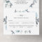 Blue Floral Wedding with Perforated RSVP