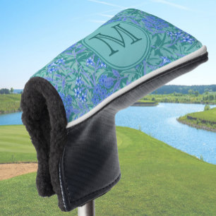 Blue Floral William Morris Custom Initial Ladies Golf Head Cover