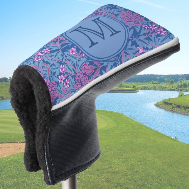 Blue Floral William Morris Custom Initial Ladies Golf Head Cover (Creator Uploaded)