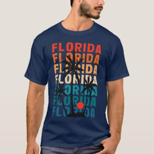 Blue Florida Vintage Sunset Colours T-Shirt