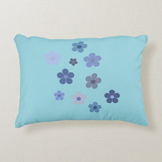 Blue Floural Decorative Cushion