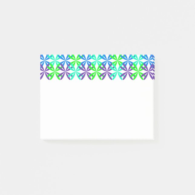 Blue Flourish Post-it Notes (Front)