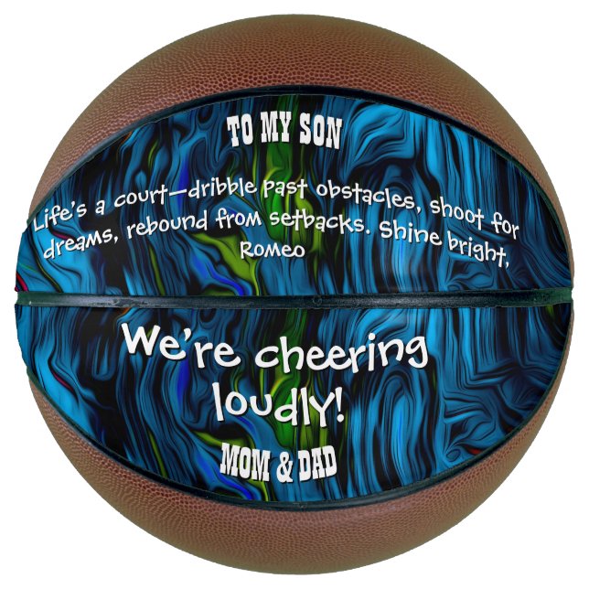 Blue Flow Gift Basketball (Front)