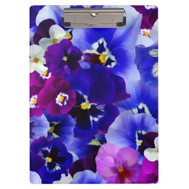 Blue Flower Arrangement Clipboard (Front)